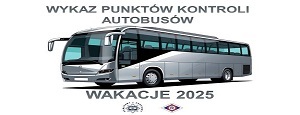 Wykaz punktów kontroli autobusów -Wakacje 2025