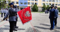 nadinsp. Michał Ledzion, Komendant Wojewódzki Policji zs. w Radomiu oraz poczet sztandarowy Komendy Wojewódzkiej Policji zs. w Radomiu