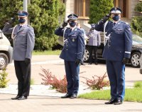 nadinsp. Michał Ledzion, Komendant Wojewódzki Policji zs. w Radomiu, Zastępca Komendanta Wojewódzkiego Policji zs. w Radomiu insp. Jakub Gorczyński oraz podinsp. Radosław Cubala Naczelnik Wydziału Komunikacji Społecznej