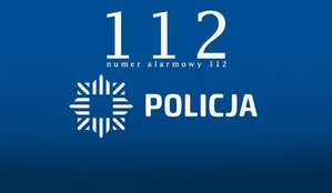 baner z napisem 112 numer alarmowy policja
