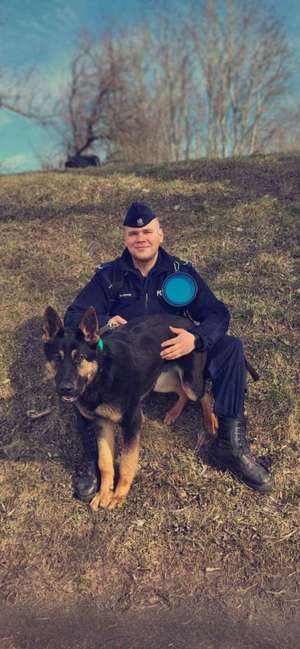 policjant i pies