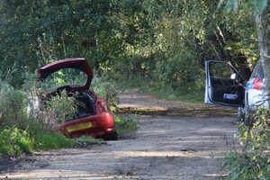 Alfa romeo wjechało do Zalewu Ruda