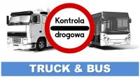 Baner przedstawiający działania mazowieckich policjantów pn. &quot;TRUCK &amp; BUS&quot;