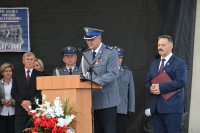 Mł. insp. Wojciech Brandt Komendant Powiatowy Policji w Lipsku oraz Starosta Lipski Sławomir Robert Śmieciuch