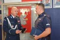 Komendant Wojewódzki Policji zs. w Radomiu mł. insp. dr hab. Zbigniew Mikołajczyk, p.o. I Zastępca Komendanta Wojewódzkiego Policji zs. w Radomiu insp.  Michał Ledzion