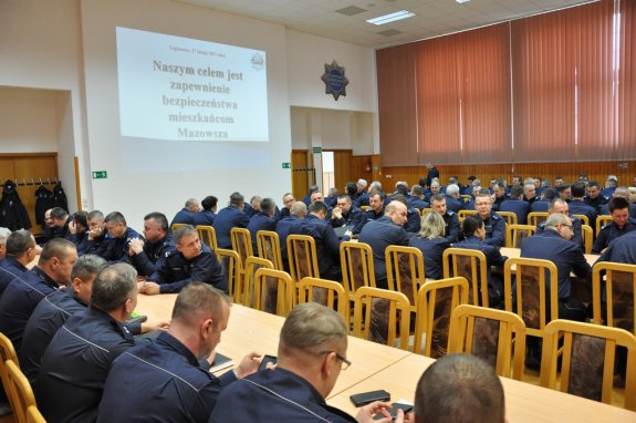 Odprawa roczna służb prewencyjnych garnizonu mazowieckiego Policji