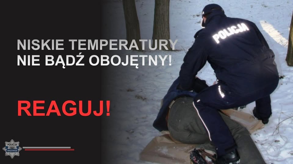Dzielnicowy po służbie pomógł mężczyźnie zagrożonemu wychłodzeniem