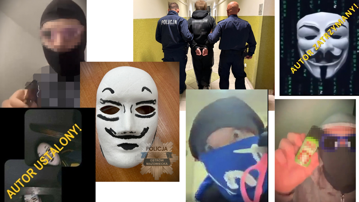 Mazowieccy policjanci zatrzymali nieletnich za groźby w sieci