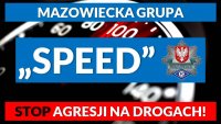 Banner z napisem Mazowiecka Grupa Speed