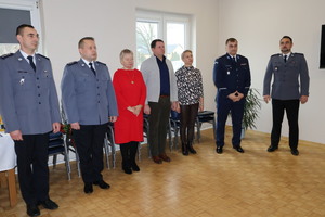 Uroczysta zbiórka z okazji zmiany na stanowisku Kierownika Posterunku Policji w Goworowie