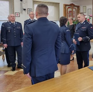 Uroczystość zmiany na stanowisku Komendanta Komisariatu Policji w Myszyńcu
