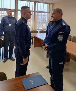 Uroczysta zbiórka z okazji zmiany na stanowisku naczelnika WRD