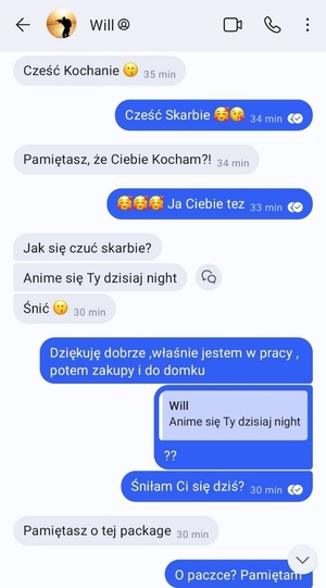 konwersacja z oszustem matrymonialnym