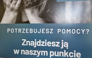 Ulotka dot. punktu pomocy osób pokrzywdzonych przestępstwem