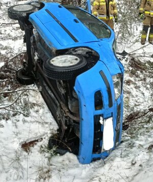 fiat leżący na boku