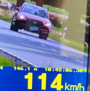 Obraz z laserowego miernika prędkości