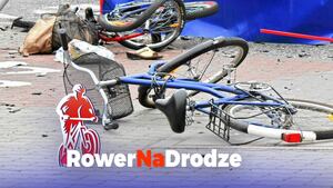 rower leży na drodze  - zdjęcie pogladowe