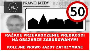 Rażące przekroczenie prędkości w obszarze zabudowanym