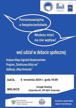 plakat dotyczący debaty społecznej