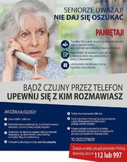 seniorze uważaj, nie daj się oszukać