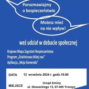 debata społeczna plakat Troszyn