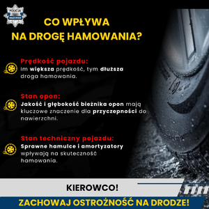 Co wpływa na drogę hamowania?