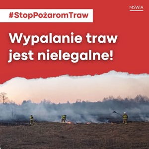 Wypalanie traw jest nielegalne