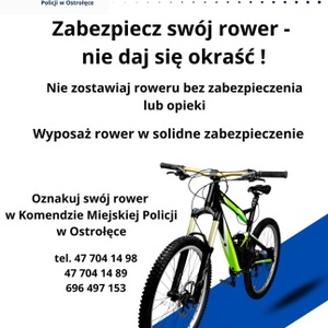 Ostrołęccy policjanci znakowali rowery mieszkańcom gm. Baranowo