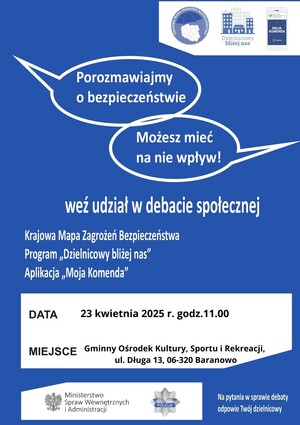 Plakat dotyczący debaty społecznej