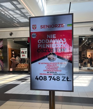 Kolejny etap kampanii „Seniorze nie oddawaj pieniędzy oszustwom”