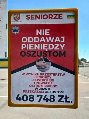 Kolejny etap kampanii „Seniorze nie oddawaj pieniędzy oszustwom”
