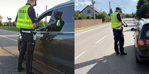 policjant kontroluje pojazd