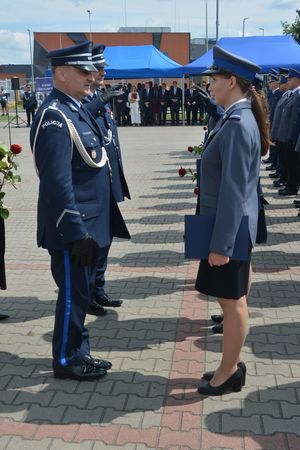 Uroczysty apel z okazji Święta Policji w KMP w Ostrołęce