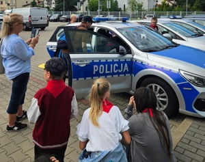 Spotkanie policjantów z uczestnikami półkolonii