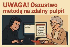 Uwaga-oszustwo metodą na zdalny pulpit