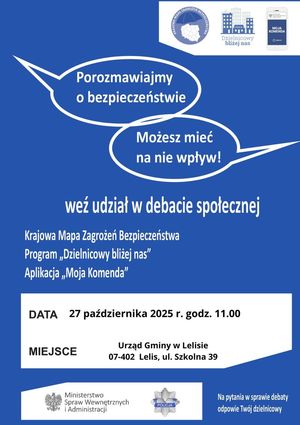 DEBATA SPOŁECZNA W LELISIE - PLAKAT