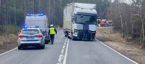 Zdarzenie drogowe w m. Czarnowo - uszkodzony pojazd