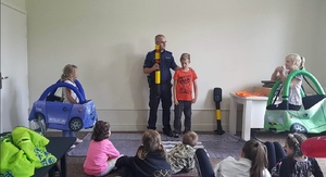 21 sierpnia 2019 r. - Hotel Korona, bezpieczeństwo w ruchu drogowym - asp. Krzysztof Kolator z Wydziału Prewencji