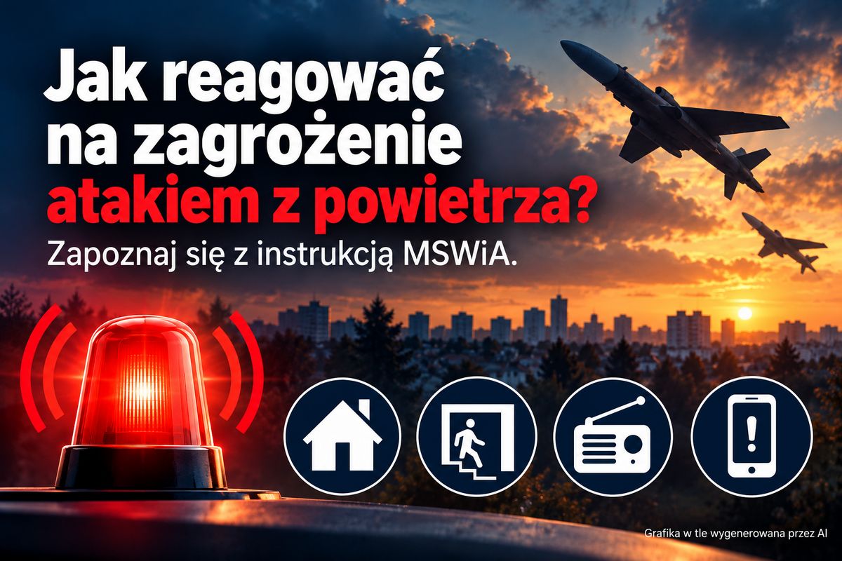 MSWiA udostępniło instrukcję reagowania na atak z powietrza