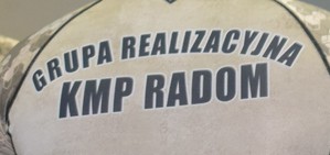 napis na koszulce Grupa Realizacyjna KMP Radom