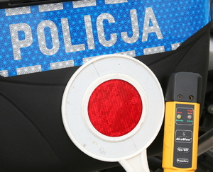 policyjna tarcza alkomat napis policja