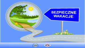 ilustracja znak bezpieczne wakacje