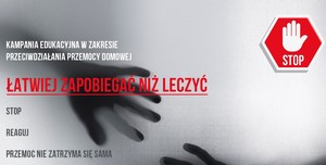 plakat kampanii dotyczącej przeciwdziałania przemocy domowej