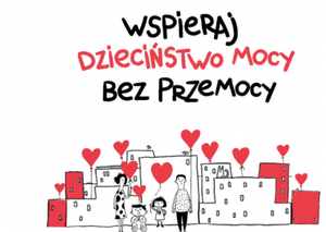 ulotka promująca kampanie &quot;dzieciństwo bez przemocy&quot;