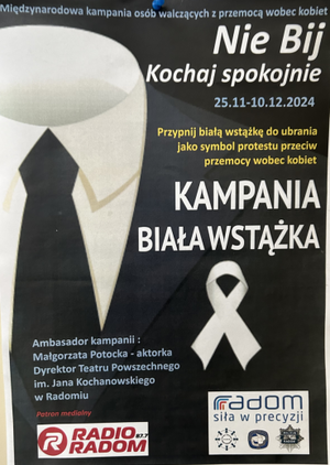 plakat zamieszczony w KMP Radom informujący o kampanii