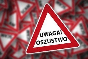 znak uwaga oszuści