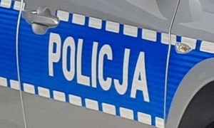 fragment radiowozu z napisem policja