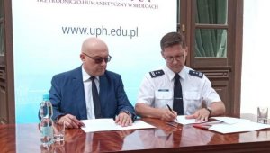 Porozumienie o współpracy Uniwersytetu Przyrodniczo-Humanistycznego z Komendą Miejską Policji w Siedlcach podpisane