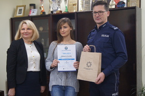 Uczennica siedleckiego Ekonomika zwyciężyła w konkursie Komendy Wojewódzkiej Policji z/s w Radomiu
