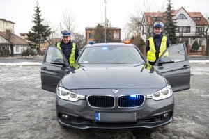 Nieoznakowany radiowóz BMW WRD KMP w Siedlcach